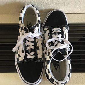 Old Skool Checkered Vans Size 7